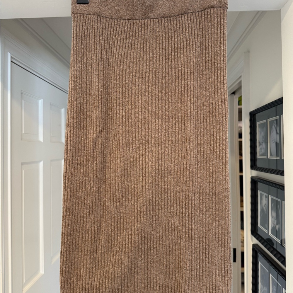 GAP Brown Ribbed Pencil Skirt
